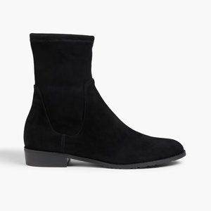 Stuart Weitzman Lilene Boot (Black Suede Ankle Boot)